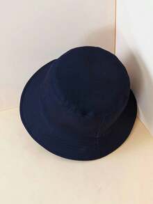Unisex Fashionable Bucket Hat: Breathable, Lightweight, UV Protection, Candy Colors - Durable & Versatile,Summer,Beach,Holiday - Navy Blue - View 3