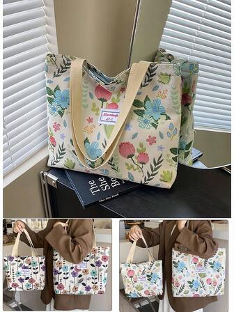 2/1 pieza Set Bolso de Tote Commuter, Bolso de Hombro Estilo Japonés Minimalista Fresco de Mujer, Bolso de Mano de Estudiante, Bolso de Tote de Lona de Gran Capacidad - Bolso de Tote de Hombro de Moda, Bolso de Tote Commuter de Lona de Gran Capacidad, Bolso de Hombro, Disponible en Dos Tamaños. Fácil de Mantener, Diseño Abierto, Adecuado para Oficina, Escuela y Uso Diario Multiusos. Trabajo, Regalo de Vacaciones, Regalo de Cumpleaños, Viaje, Viaje de Negocios