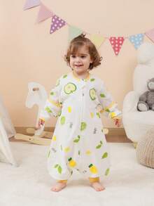 儿童睡袋 4/2 纱布平纹细布分腿睡袋 男女通用婴儿防踢睡袋 纯棉纱布柔软透气睡袋