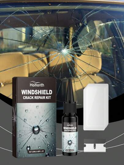 Zestaw do naprawy pęknięć na szybach samochodowych 20 ml/3 ml – zestaw nanonaprawczy do szyb samochodowych, szybka naprawa pęknięć, wyraźna widoczność, jazda samochodem, długotrwały efekt, zwiększa przezroczystość szkła, przywraca nowy efekt wizualny, pasuje do nowych i starych pojazdów, niewielki rozmiar, przenośny, wysyłany losowo