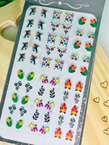 60 Adesivos de Unha 3DFesta Junina Exclusivo Linha Nail aert Autocolantes (JUNINA 1) Festa Junina