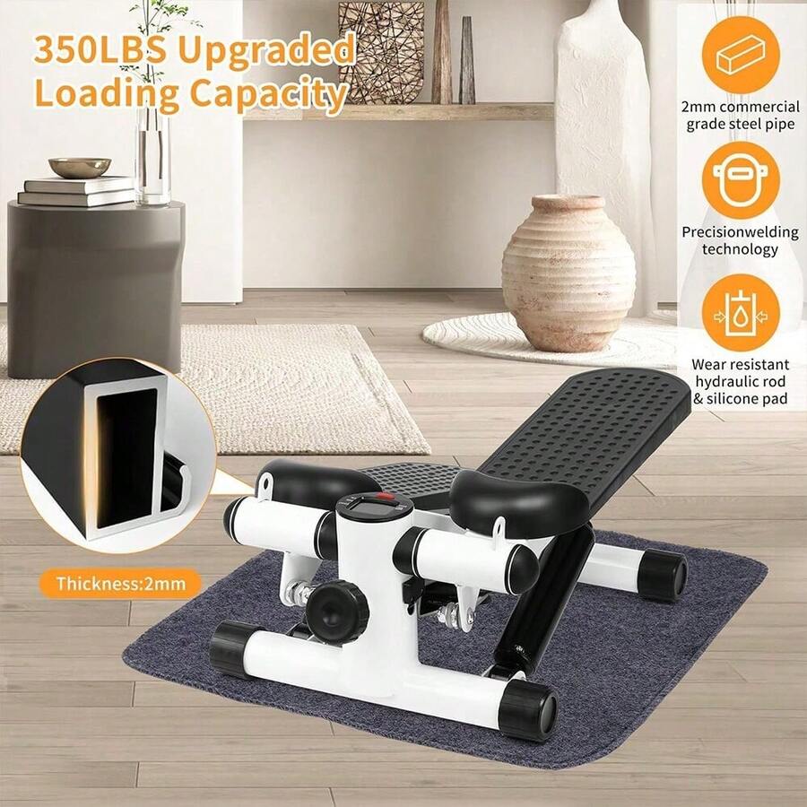 Aerobic Mini Stepper Arm Leg Thigh Toner Fitness Cardio Step Workout Machine UK - Black - View 1