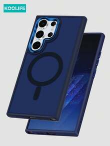 1pc Koolife Skin-Friendly Electroplated Matte Magnetic Case, Anti-Slip Anti-Drop, Matte Skin Feel, Ultra-Thin Hard Shell, PC+TPU, Compatible With IPhone 17 ProMax/17/17 Pro/17 Air/16/16 Pro/16 Plus/16 ProMax/11/11 Pro/11 ProMax/12/12 Pro/12 ProMax/13/13 Pro/13 ProMax/14/14 Plus/14 Pro/14 ProMax/15/15 Pro/15 Plus/15 ProMax, S25 Ultra/24 Plus/23/22 - Blue - View 9