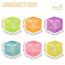 2/4/8/16 Stück langsam steigende Quetsch-Stresslinderungswürfel, Teigdruckball - weiche Fidget-Spielsachen für Büro, Klassenzimmer, Fokus-Party-Geschenke, Strumpfhalter, Osterkorb-Füllungen, sensorische Dehnung für Erwachsene (3cm/1,18 Zoll)