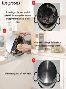 100g Multipurpose Gentle Cleaning Paste, Suitable For Stainless Steel, Cooktop, Oven, Range Hood Cleaning, Rust Remover, Lightweight, You May Want To Order Multiple Units Based On Your Need (Random New/Old Packaging)