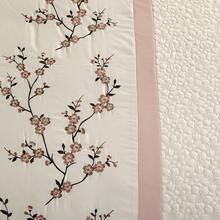Linnea 7-Piece Luxury Cherry Blossom Floral Embroidery Comforter Set - Blush/Neutral/Taupe Cheery Blossom - View 4