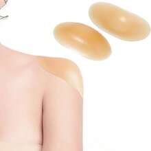 1 件硅胶肩垫，隐形肩垫增强器，防滑肩垫，可重复使用柔软肩垫，男女皆宜，适用于连衣裙