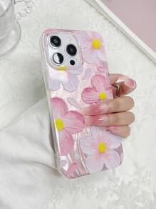 Flower Phone Case Flower Floral Painted Protective Soft Silicone Phone Case Compatible With IPhone 16/15 XR/7/8/16 ProMax/13 Case/IPhone15ProMax/12PROMAX/13PROMAX/14PROMAX 13 14 11 12p14 11 12p, And S25/S25PLUS/S25 Ultra/A16/A36/A26/A56/S24 Mobile Phone Cover