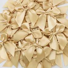 50 件，大号缎带蝴蝶结工艺蝴蝶结粉色白色小花礼物领带婚礼装饰蝴蝶结DIY生日派对烘焙装饰，返校情人节 - 50PCS - 查看 5