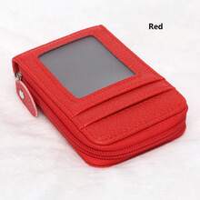 Multi-Functional Card Pouch With Anti-Theft Zipper Vertical Short Wallet