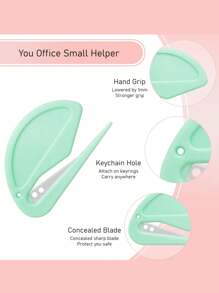 6PCS Macarons Envelope Opener - Letter Opener Envelope Slitter With Safety Concealed Sharp Blade For Women,Men,Office Worker,Graduate Students.Mail Opener For Home,Office,Postal
