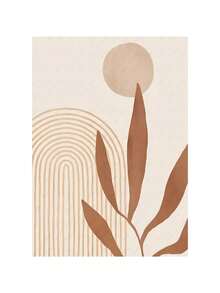 1 幅抽象画波西米亚风马蒂斯珊瑚线米色墙壁海报画廊艺术帆布画墙面印刷画客厅装饰家居装饰可选画框