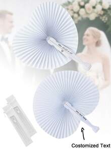 1/5/10pcs Customized Heart-Shaped Wedding Fans, Wedding Favor For Guests, With Organza Bag, Bridal Party Favor, Can Also Be Used As Mother's Day, Teacher's Day, Graduation Ceremony, Commemorative Gift For Her, Small Corporate Party Favor, Durable, Colorful, Cute, Adorable, Funny, Kawaii, For Teacher, For Boys And Girls, For Teenagers, Junior High School Students, Middle School Students, High School Senior High School Students, College Students, University Students, Freshman, Sophomore, Underclassmen - Multicolor - View 1