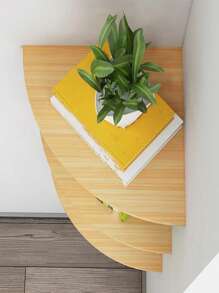 1pc Floating Shelf Space Saving Corner Shelf Storage Rack Wall Shelf For Bedroom Living Room Bathroom Kitchen