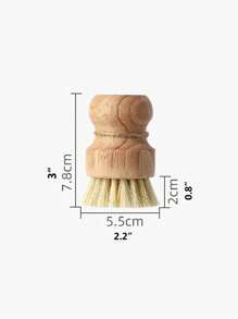 Brosse de récurage en jute à poils doux de taille L avec manche court, pour le nettoyage de la cuisine, des casseroles et de la vaisselle, 1/2pcs, marron, cuisine, salle de bain, maison, fournisseurs de produits ménagers
