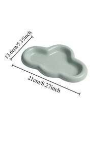 1PC Asymmetrical Cloud-Shaped Ceramic Tray, Nordic Style Jewelry Storage Tray, Decorative Plate For Jewelry Collection, Jewelry Display Tray, Gift For Woman, Home Decor - Multicolor - View 15