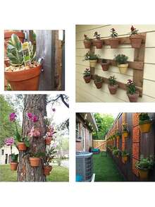 6pcs Metal Flower Pot Clips, 5-8 Inch Standard Terracotta Pot Holder - Durable Plant Pot Lock Hooks, Suitable For Indoor And Outdoor Use, Flower Pot Clips (Due To The Manufacturing Process Of The Product Itself, There Will Be Some Obvious Scratches On The Surface Of The Product.) - Multicolor - View 9