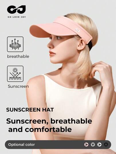 GOLOVEJOY 1 szt. Jednolita kolorowa oddychająca swobodna czapka z daszkiem chroniąca przed słońcem, czapka z daszkiem Outdoor Sports w kolorze różowym, czapka z daszkiem chroniąca przed promieniowaniem UV