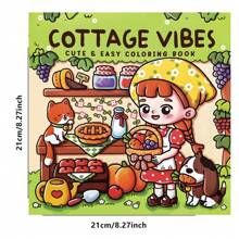 Veggie Girl: Libro da colorare carino con un design rilassante e semplice per rilassarsi, libro da colorare carino e accogliente per alleviare lo stress, perfetto per rilassarsi, passare il tempo o come regalo per amici, coppie e famiglia!, Ritorno a scuola, Forniture scolastiche