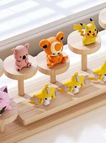 1pc Wooden Creative Figurine Display Stand, Jewelry, Watch, Perfume, Cosmetics, Candy, Succulent, Tiered Storage Shelf