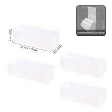 1/2/4 piezas Estante de almacenamiento plegable para gabinete, caja de almacenamiento de plástico sin perforación montada en la pared, estante de almacenamiento multifuncional para botellas de especias, película de envoltura, esponja del fregadero, organizador de almacenamiento de cocina - Multicolor - Ver 22