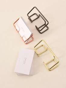 Stainless Steel Metal Name Card Holder, Minimalist Creative Name Card Box Stand For Office, Business, Boss, Teacher, 4 Color Options, Luxury Gold Color Name Card Display Rack