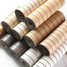 1 Roll, 4mm Thick Self-Adhesive 3D Textured Wallpaper, Wood Grain Design - SXP Self-Adhesive Type, Suitable For DIY Home Decor, Perfect For Ceiling, Partition And Curved Surfaces, Can Be Used On Walls, Floors And Ceilings, Suitable For Living Room And Other Spaces. - Light Brown - View 9