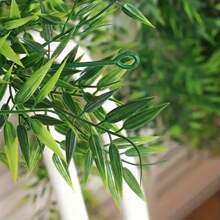 Guirnalda de hojas de bambú artificial - aspecto natural, follaje colgante sin plumas para decoración del hogar y comercial