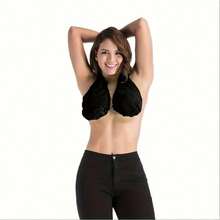 1 chiếc áo ngực khăn thấm hút và thoáng khí, khăn quấn quanh cổ và ngực, vùng ngực rộng rãi. Có thể dùng như miếng đệm áo ngực thể thao, hai mặt siêu mềm mại và ấm áp, kiểu quấn quanh cổ với miếng đệm nâng đỡ ngực, họa tiết nhiệt đới phù hợp cho bãi biển, thể thao và mặc hàng ngày, món quà hoàn hảo cho mẹ, bạn gái. - màu đen - Xem 5