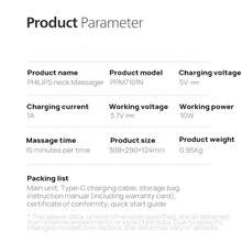 PHILIPS Masajeador cervical PPM7101N Compresa caliente con sensación cálida Diseño tridimensional envolvente Transmisión de voz inteligente Disipación de calor transpirable Control de temperatura NTC Cabezal de masaje telescópico 3D Azul oscuro - Azul oscuro - Ver 5