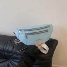 Bolsa de cintura feminina da moda casual para deslocamento esportivo bolsa de ombro portátil crossbody com vários bolsos, bolsa para telefone