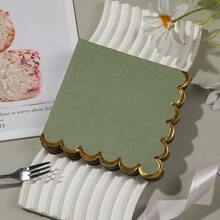 100pcs, 25 Solid Color Hot Stamping Shaped Napkins In 4 Colors Each, Wedding, Birthday, Garden, Party Decoration Napkins, Used For Restaurant, Kitchen, Coffee Shop Decoration Supplies - Multicolor - View 8