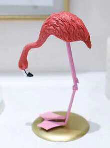 1pc Resin Flamingo Decor, Creative Ornament, Lightweight And Luxurious, Home Living Room Desktop Accessory