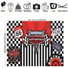 Birthday Backdrop For Party Car Racing Stripes Lattice Photo Booth Prop Background Birthday Decor Photography Backdrops Vinyl,Christmas