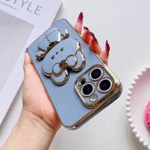 Cute Rabbit Cartoon Phone Case, With Lanyard And Makeup Mirror Stand, Compatible With IPhone 6/7/8/X/XS/XR/11/12/13/14/15/16, Galaxy S22/23/24/S25, A04/05/06/A14/A15/A16/A24/A25/A34, Compatible With Redmi Note 7/8/9/10/11/12/13, Compatible With Redmi 9/10/12/13C, Compatible With OPPO, Compatible With MOTO, Compatible With Honor, Compatible With HW, Compatible With Realme, Compatible With Reno 7 - Shock-Proof TPU Outer Shell (6.6ft Drop), With Stand Function.