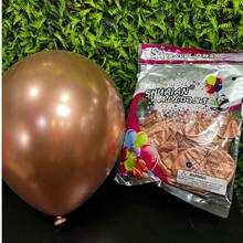 Metallic Latex Balloon Balloon 50 Units - Size 12 Different Colors - Rose Gold - View 3