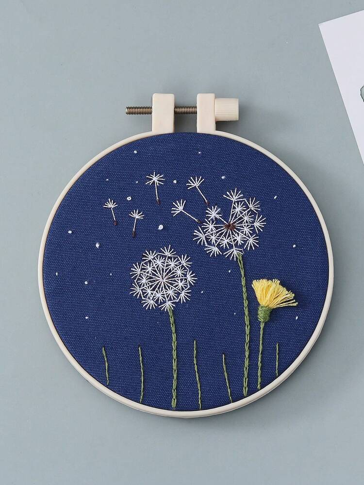 Set de 5 piezas Puntadas de cruz hechas a mano con flor de diente de león multifuncional - Multicolor - Añade 1