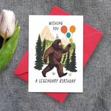 Bigfoot Birthday Cards, Funny Birthday Cards, Father's Day Birthday Cards, Funny Father's Day Cards, Bigfoot Gift Cards, Mystery Animal Cards, Gifts For Bigfoot Lovers, Anniversary Cards