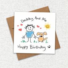 Happy Birthday Dad And Me Cards, Dad Birthday Cards, Dad Birthday Gift Cards, Funny Dad Cards, Fathers Day Cards, Dog Lovers Cards