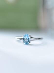 ITSMOS Natural Pink Topaz Rings Genuine Solid S925 Sterling Silver Bands Simple Diamond Dainty Fine Jewelry For Women Gift