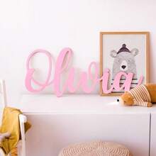 1 pièce Plaque de nom en bois personnalisée, nom personnalisé, cadeau personnalisé, plusieurs options de couleurs, style traditionnel, à fixer au mur, sans alimentation électrique, décoration unique pour la chambre, fait main, durable et longue durée, convient pour la Fête des enfants, fête, anniversaire, mariage, remise de diplôme, Noël, cadeau décoratif personnalisé