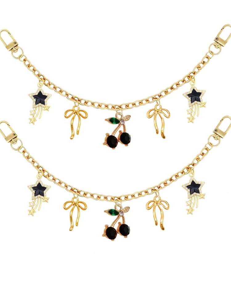 包包链饰 包包链饰 草莓包包链饰 包包装饰配件 草莓装饰包链饰 钱包延长器 替换延长链 装饰包带 链条肩带 手袋 托特包 斜挎包 单肩包 女士单肩包 - 锌合金 包链饰 包包装饰链吊坠 装饰包链饰 配件 - 彩色 - 查看 8