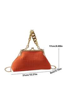 Minimalist Suede Crossbody Bag, Shoulder Bag For Women - Orange - View 12