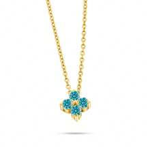 Colar Elegante Feminino de Moissanite Colorido e Deslumbrante, Incrustado com Quatro Moissanites Coloridos - Joias Femininas Ideais para Noivado e Casamento, Presente Perfeito para Dia dos Namorados, Páscoa, Dia das Mães, Ação de Graças e Natal