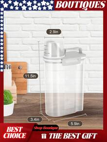 Contenedores para almacenar cereales, dispensador de arroz, recipiente para cereales, contenedor de arroz, recipiente de almacenamiento de harina, contenedor de harina, dispensador de recipiente de arroz, recipiente de almacenamiento de granos, recipientes para harina y azúcar, recipiente dispensador de cereales, almacenamiento de arroz, contenedor de almacenamiento de arroz, recipiente de almacenamiento de alimentos para perros, dispensador de cereales, recipientes de almacenamiento de alimentos para mascotas, recipiente de alimentos para perros, recipiente de alimentos para mascotas, recipiente hermético de almacenamiento de alimentos para perros, recipiente de almacenamiento de semillas para pájaros, recipiente de alimentos para gatos, bote de alimentos para perros, recipiente de almacenamiento de arroz, recipiente de almacenamiento de alimentos de cocina de plástico para la despensa con taza, recipiente pequeño de alimentos para perros y gatos con dispensador - Gris Claro - Ver 2