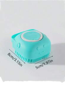 1pc Pet Essential Silicone Pet Bathing Brush, Dog & Cat Grooming Massage Brush, Multi-Functional Pet Bathing Cleaning Tool - Multicolor - View 2