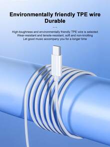 3.5mm In-Ear Wired Earphones With Microphone, Compatible With Type-C And Lightning For Calling And Music - White - View 10