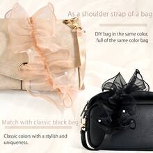 Curea de umăr reglabilă cu model floral, lungime 120 cm, pentru geantă, potrivită pentru telefon mobil universal, pentru femei