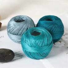 6 Pieces Lace Thread Silk Lace Thread Handmade Fine Soft Smooth Summer Yarn Crochet Short Sleeve Dress, Handmade - 6-pack - View 6