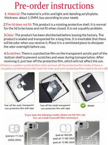 1 Sản phẩm, Ốp lưng máy tính bảng in HD hai mặt họa tiết caro đen trắng, tương thích với iPad 10/9/11 2025, với mặt lưng acrylic trong suốt, mẫu mới cho năm 2026, tự động bật/tắt màn hình, hỗ trợ nhiều góc độ với khe cắm bút, vật dụng cần thiết cho văn phòng và học tập, ốp bảo vệ không từ tính, và là món quà năm mới 2026. - Đen và trắng - Xem 11